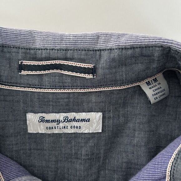 Tommy Bahama Mens Coastline Cord Shirt Sz M Corduroy Button Down Purple Lilac - Picture 4 of 11